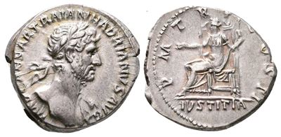 Hadrian (117-138). Ar Denarius (18mm, 3.56g).