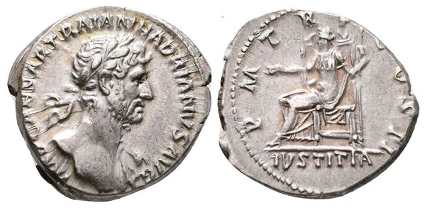 Hadrian (117-138). AR Denarius (18mm, 3.56g).  - Auction Greek, Roman and Byzantine Coins	 - Bertolami Fine Art - Prague