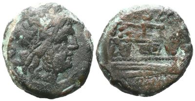 Cluvius Saxula, Semis, C. 169-158 Bc; Ӕ (13,04 G; 23,2 MM; 11 H)