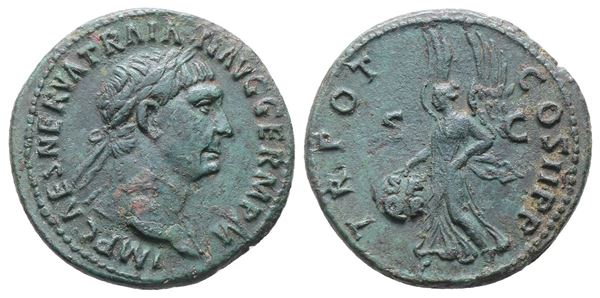 Trajan (98-117). Æ As (29mm, 11.45g).  - Auction Greek, Roman, Byzantine Coins - Bertolami Fine Art - Prague