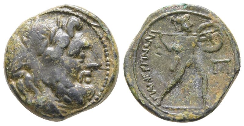 Sicily, Messana, The Mamertinoi, C. 211-208 Bc. Æ Pentonkion (18 MM, 3.90 G).