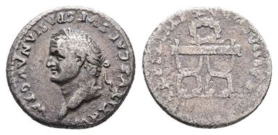 Titus (79-81). Ar Denarius (18mm, 2.61g).