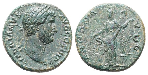 Hadrian (117-138). Æ As (25mm, 9.27g).  - Auction Greek, Roman, Byzantine Coins - Bertolami Fine Art - Prague