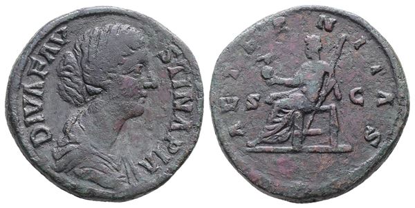 Diva Faustina Junior (died 175/6). Æ Sestertius (32mm, 23.59g).  - Auction Greek, Roman, Byzantine Coins - Bertolami Fine Art - Prague