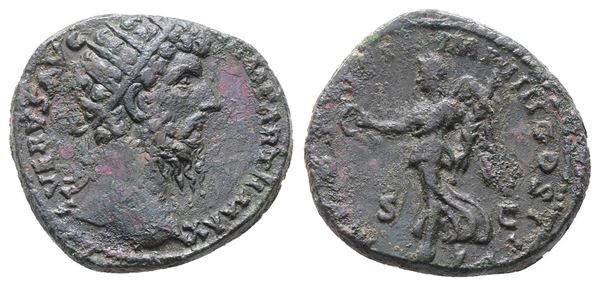 Lucius Verus (161-169). Æ Dupondius (24mm, 11.30g).  - Auction Greek, Roman, Byzantine Coins - Bertolami Fine Art - Prague