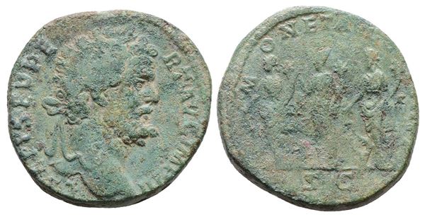 Septimius Severus (193-211). Æ Sestertius (28mm, 24.03g).