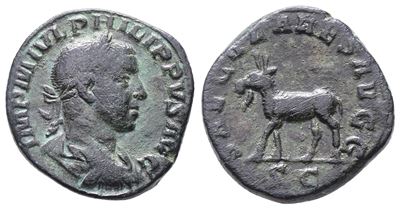 Philip II (caesar, 244-247). Æ Sestertius (28mm, 19.86g).