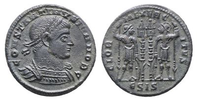 Constantine II (caesar, 316-337). Æ Follis (18mm, 2.11g).