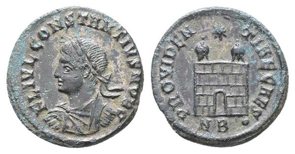 Constantius II (Caesar, 324-337). Æ Follis (18mm, 2.34g).  - Auction Greek, Roman, Byzantine Coins - Bertolami Fine Art - Prague