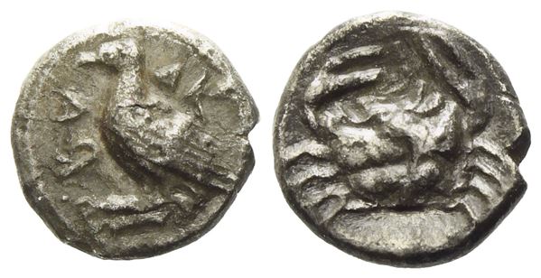 Sicily, Akragas (c. 450-400 BC), Litra; AR (0,65 g; 8 mm)