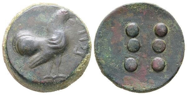 Sicily, Panormos as Ziz, c. 415-405 BC. Æ Hemilitron or Hexonkion (24 mm, 12.49 g).