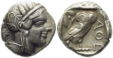 Attica, Athens (C.ca 454-404 Bc), Tetradrachm; Ar (17,17 G; 23 MM; 12 H)