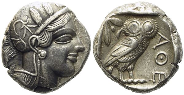 Attica, Athens (c.ca 454-404 BC), Tetradrachm; AR (17,17 g; 23 mm; 12 h)