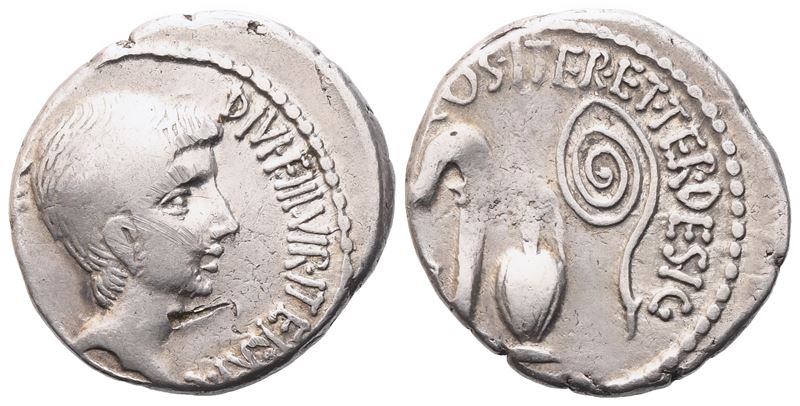 Octavian, Denarius, 37 Bc; Ar (3,70 G; 18,2 MM; 6 H)