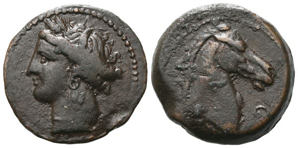 Carthaginian Domain, Sardinia, c. 264-241 BC. Æ (19 mm, 5.52 g).