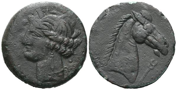 Carthaginian Domain, Sardinia, c. 264-241 BC. Æ Dishekel (27 mm, 13.62 g).