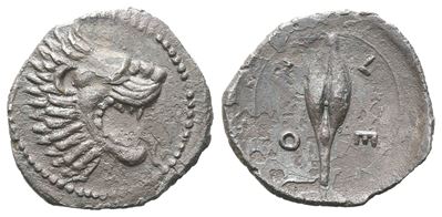 Sicily, Leontinoi, C. 450-440 Bc. Ar Litra (13 MM, 0.77 G).