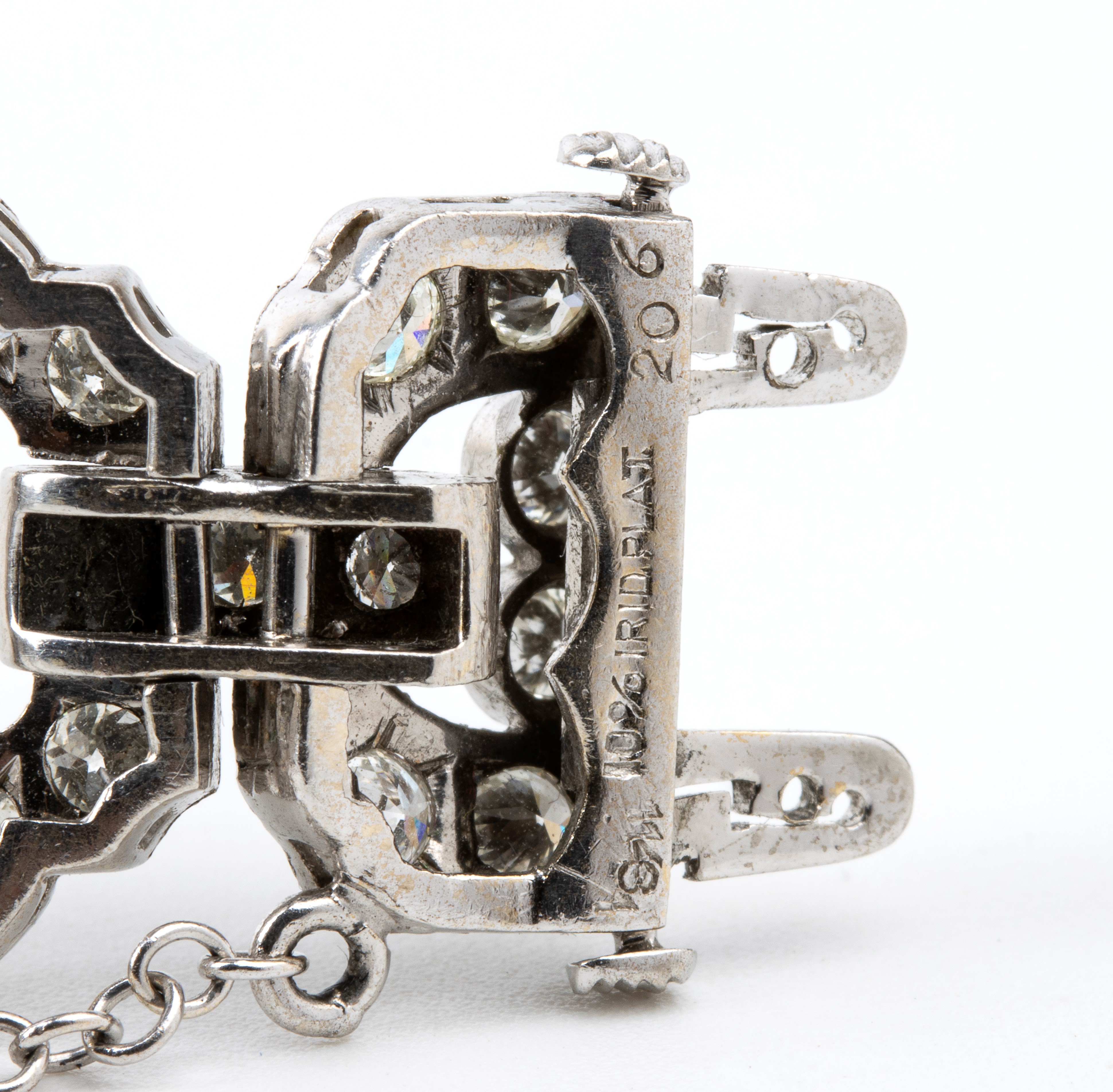 Bracciale Art Déco in platino e diamanti