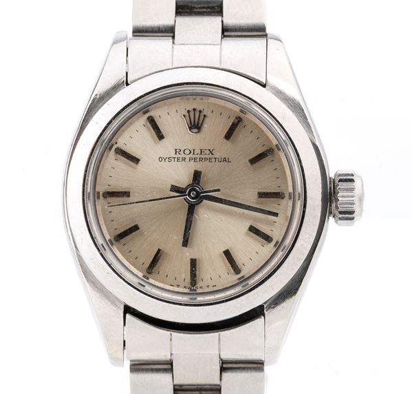 ROLEX - Oyster Perpetual Lady: steel wristwatch