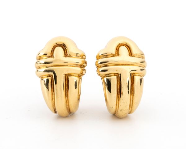 BULGARI - Parentesi Collection: pair of gold earrings