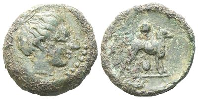 Sicily, Segesta, C. 420-415 Bc. Æ Hexas (16 MM, 3.17 G).