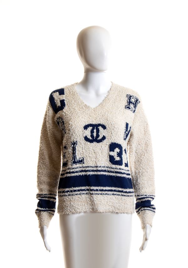 Chanel - Iconic Varsity Bouclé Sweater, 2019