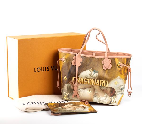 Louis Vuitton -  Neverfull MM shopping bag Master Collection Fragonard by Jeff Koons