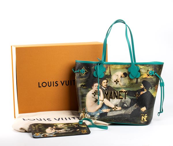 Louis Vuitton Neverfull MM shopping bag Master Collection Manet by Jeff Koons Auction Summer Luxury Sale jewellery fashion wines and spirits Bertolami Fine Art Prague