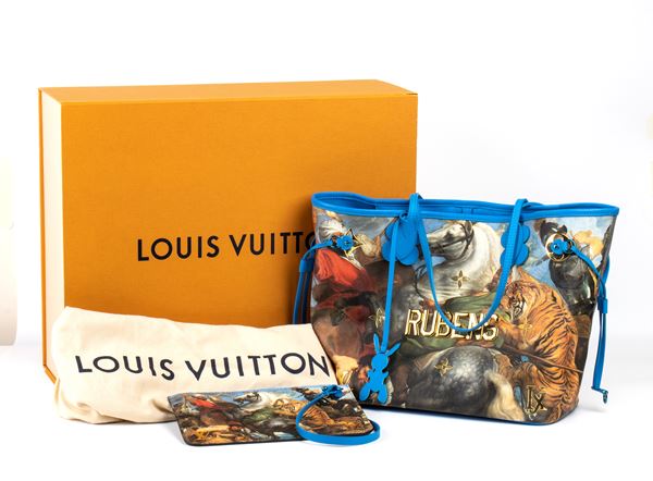 Louis Vuitton -  Neverfull MM shopping bag Master Collection Rubens by Jeff Koons