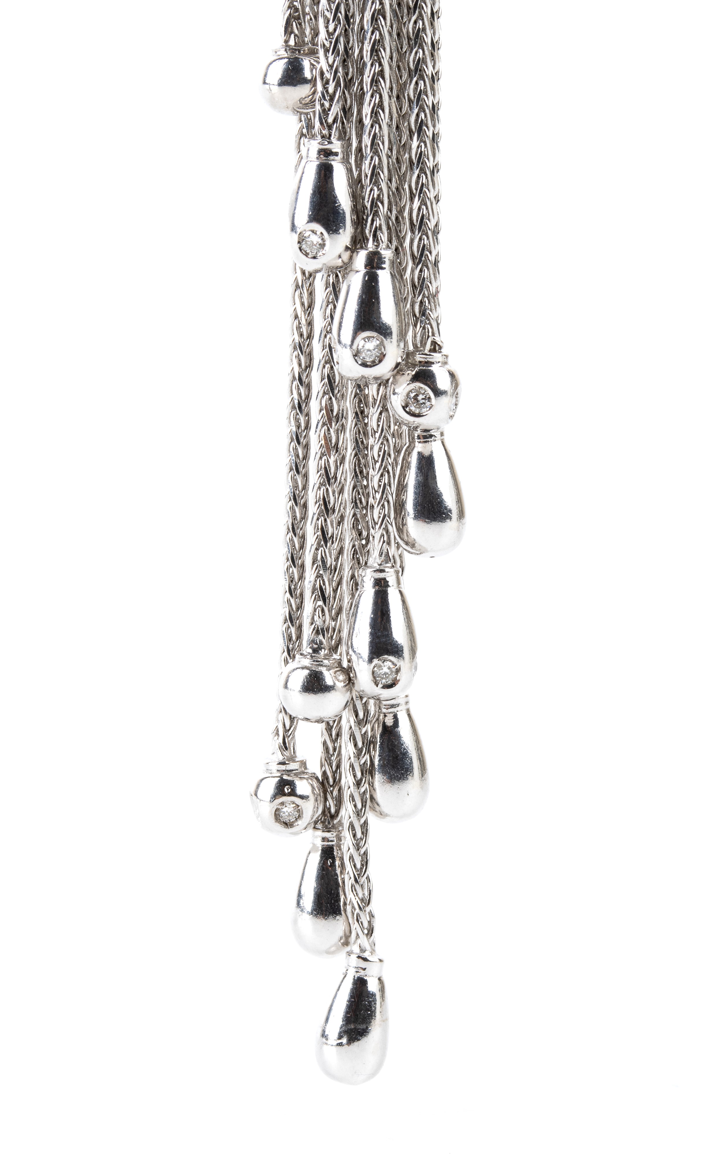 Collana con pendente in oro bianco e diamanti