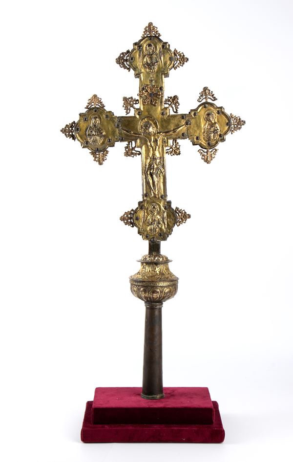 Italian copper processional cross