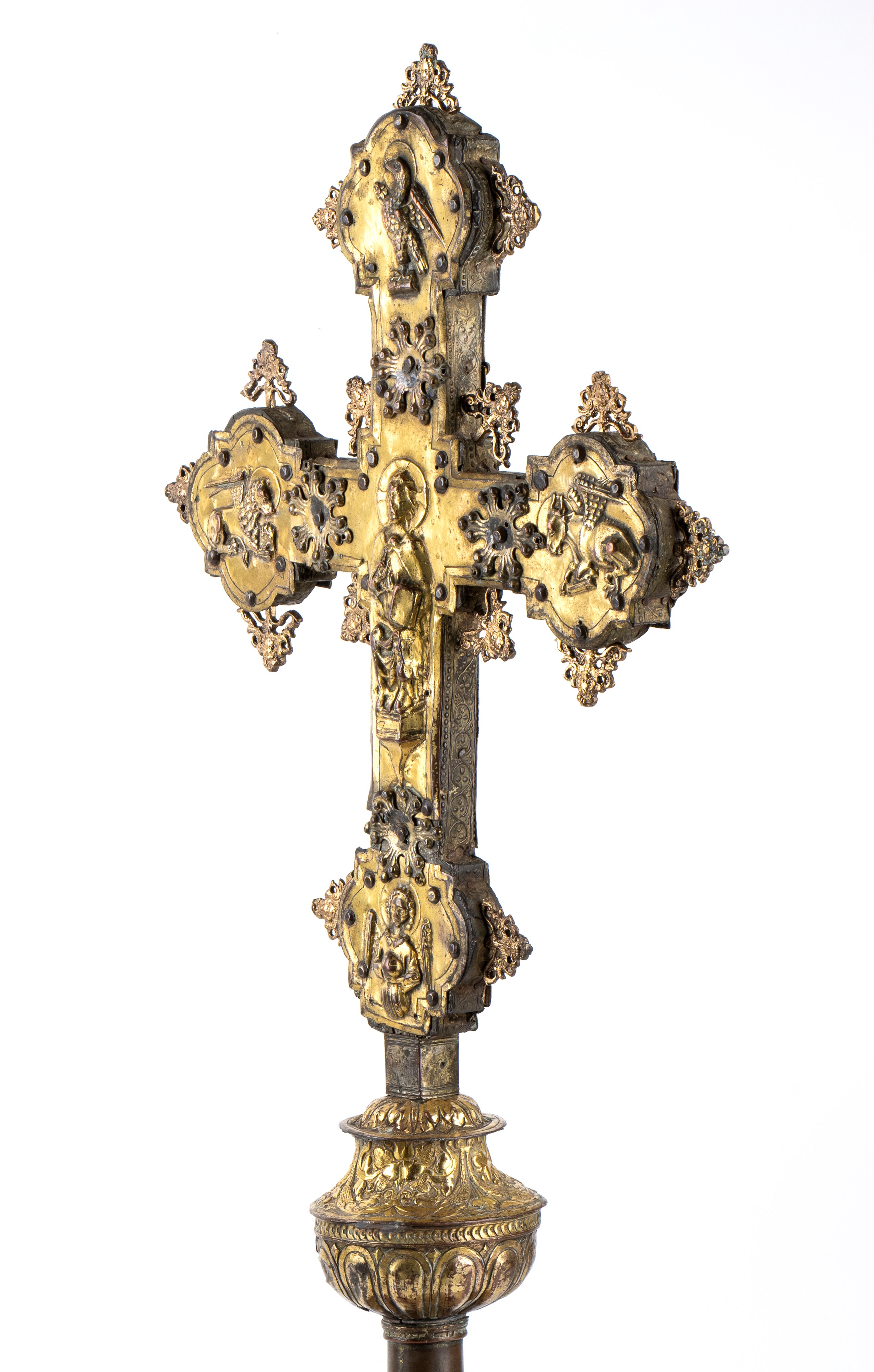 Croce processionale in rame