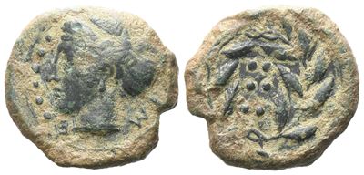 Sicily, Himera, C. 420-407 Bc. Æ Hemilitron (17mm, 4.08g).