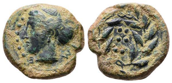 Sicily, Himera, c. 420-407 BC. Æ Hemilitron (17mm, 4.08g).