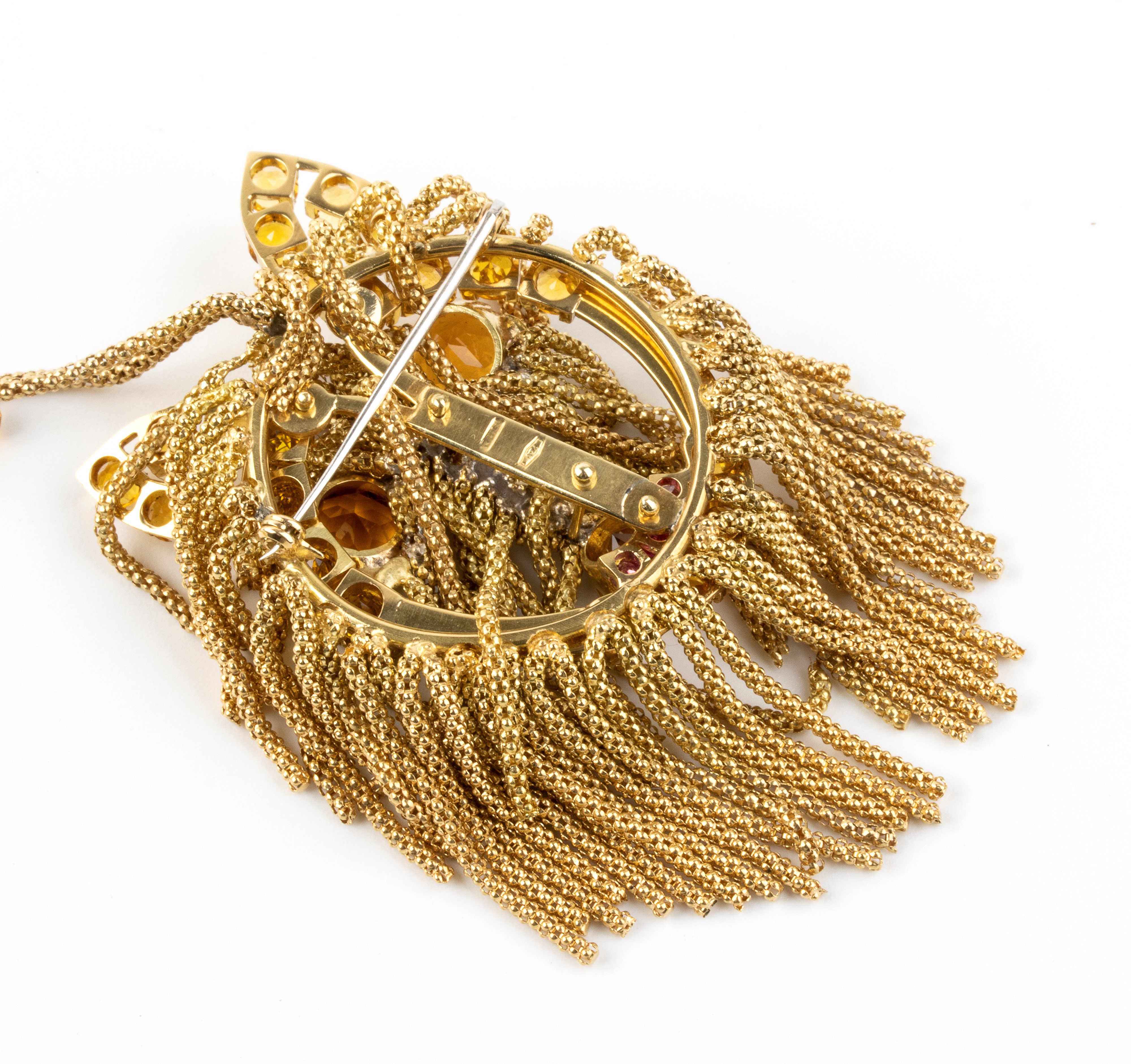 Girocollo con pendente in oro, argento e quarzi