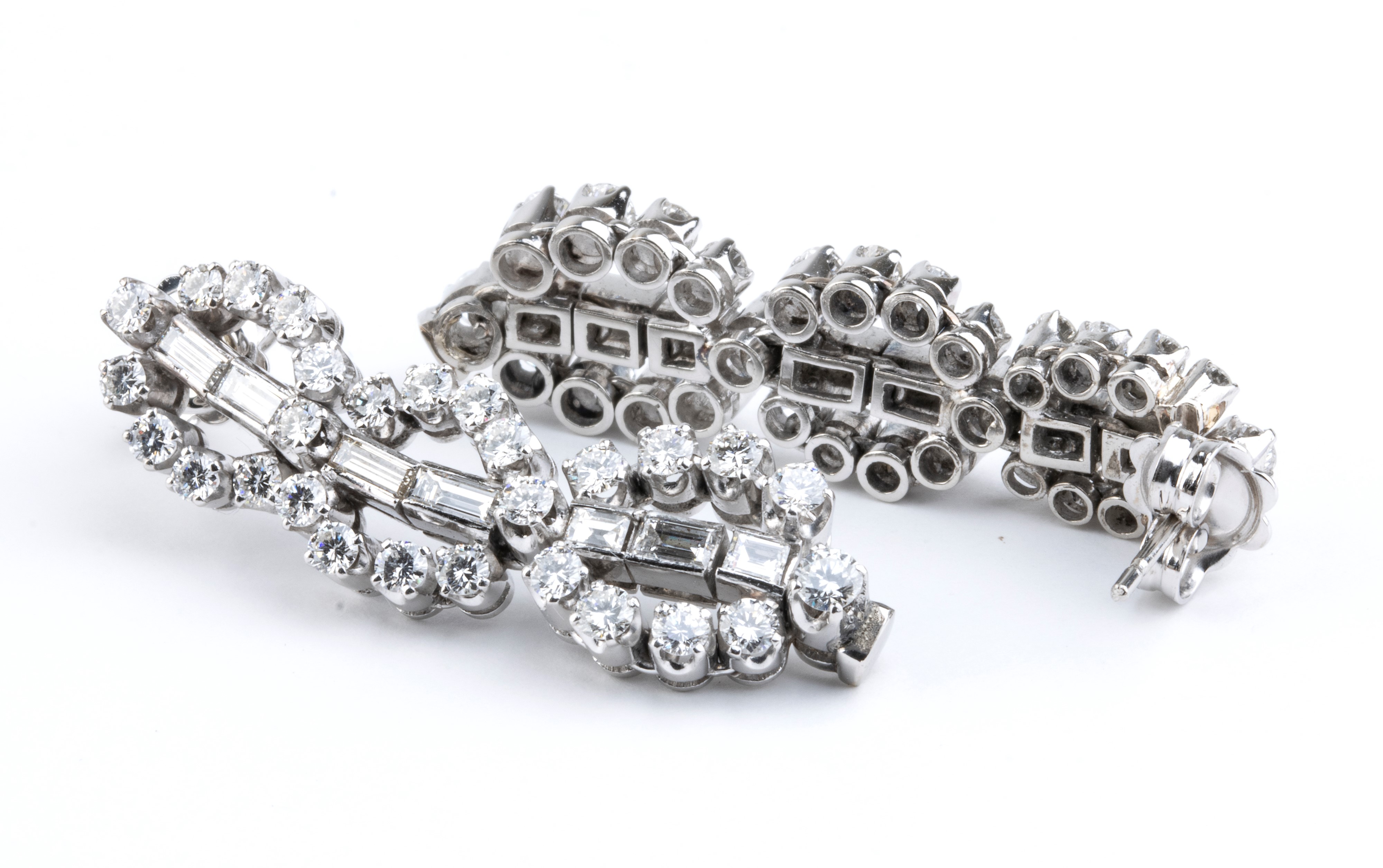 Orecchini in platino e diamanti