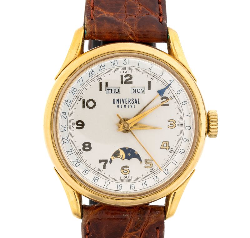 Orologio da polso da uomo con calendario e fasi lunari