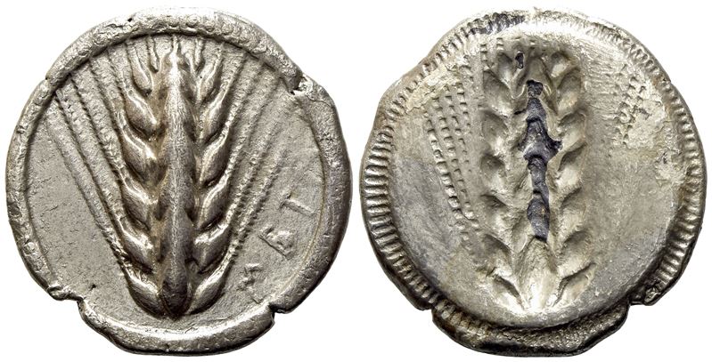 Lucania, Metapontion (C. 510-470 Bc), Nomos; Ar (7,90 G; 24,2 MM)