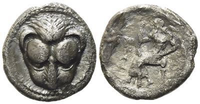 Bruttium, Rhegion (C. 450-445 Bc), Drachm; Ar (3,65 G; 16,6 MM)