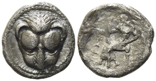 Bruttium, Rhegion (c. 450-445 BC), Drachm; AR (3,65 g; 16,6 mm)