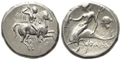 Calabria, Tarentum (C. 272-240 Bc), Nomos; Ar (6,35 G; 19 MM)