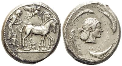 Sicily, Syracuse, Time Of Hieron i (478-466 Bc), Tetradrachm; Ar (17,15 G; 24,5 MM)