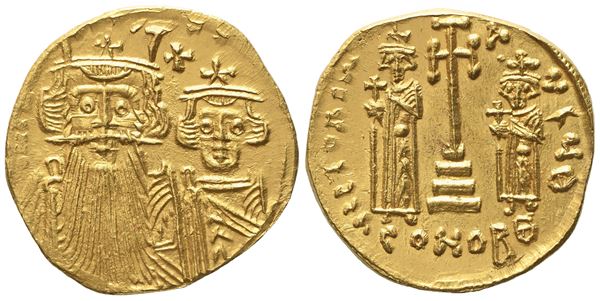 Costans II (641-668), Solidus; AV (4,30 g; 19,8 mm)