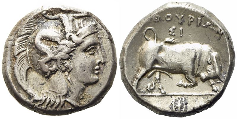 Lucania, Thourioi (C. 350-300 Bc), Distater; Ar (15,85 G; 24 MM)