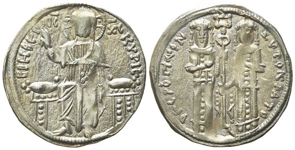 Andronikos II  & Michael IX Palaiologoi (1295-1320), Basilikon; AR (2,15 g; 20,7 mm)