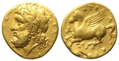 Sicily, Syracuse, Time Of Timoleon And The Third Democracy (C. 344-317 Bc) , Quarter Stater Or 30...