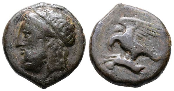 Sicily, Akragas, c. 338-317/287 BC. Æ (20mm, 6.25g).