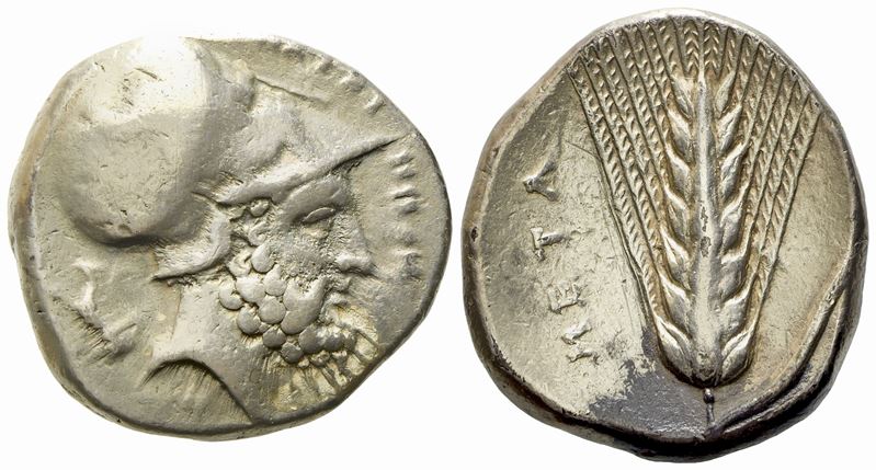 Lucania, Metapontion (C. 340-330 Bc), Nomos; Ar (7,85 G; 20,5 MM)