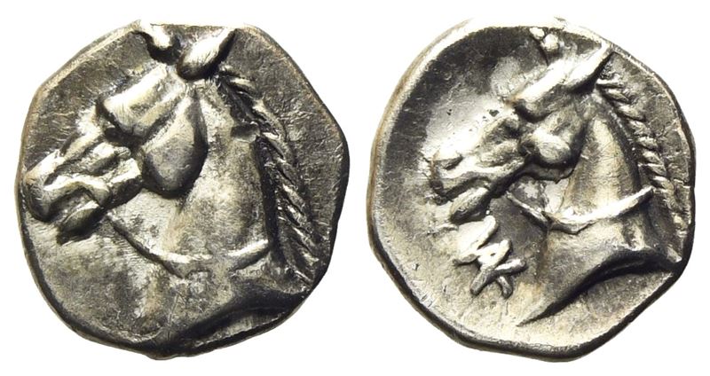 Calabria, Tarentum (C. 325-280 Bc), 3/4 Obol; Ar (0,35 G; 8,2 MM)