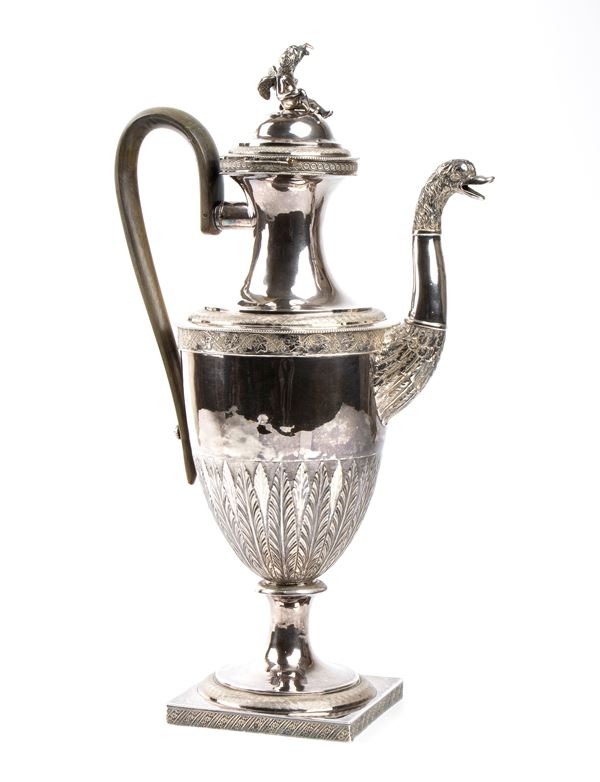 LUIGI SCIOLET - Silver Papal States Coffe Pot